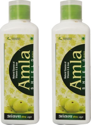 Pranacharya Greenshield Amla Juice For Hair Growth, Skin & Weight Loss (Pack of 2)(2 x 500 ml)