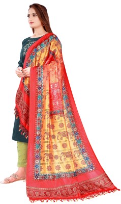 Digito Fab Silk Blend Printed Women Dupatta