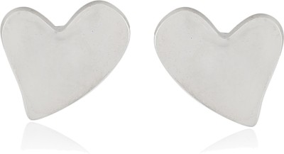 Nemichand Jewels Heart Sterling Silver Stud Earring