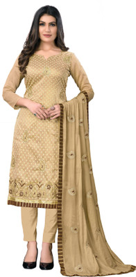 manvaa Chanderi Solid Salwar Suit Material