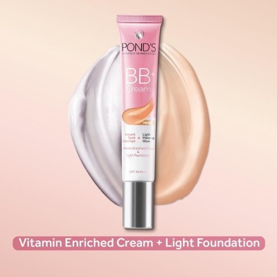 POND's BB+ Cream - Rich In Vitamin, Instant Spot Coverage, Make-Up Glow, Light 9G(9 ml)