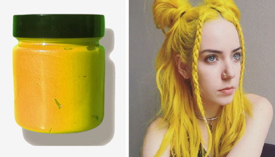 ADJD Hair Styling YELLOW Color Wax For Strong Hold And Volume For Highlights Hair Wax(100 g)