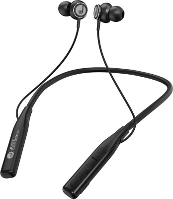 CORSECA Superflex Bluetooth Stereo Neckband with 10hrs of Playtime Liquid Silicone Band Bluetooth Headset(Black, In the Ear)