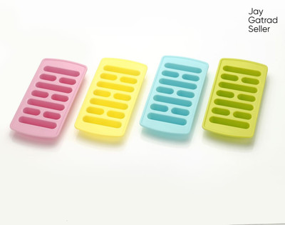 jay gatrad seller JG ICE cube Trays Multicolor (Pack Of 4) Multicolor Plastic Ice Cube Tray(Pack of4)