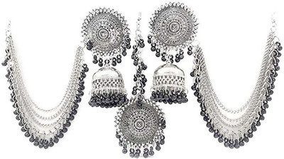 Cosmossystems Alloy Sterling Silver Silver, Black Jewellery Set(Pack of 1)