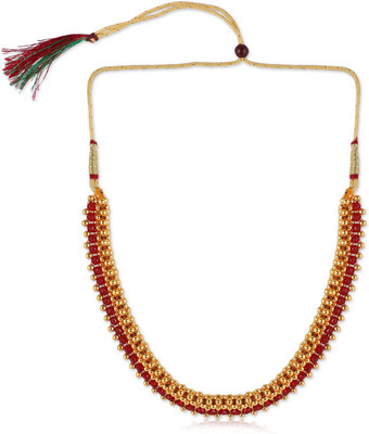 Gilher Alloy Maroon Jewellery Set(Pack of 1)