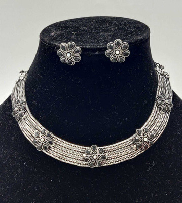 Sanwariya Jewels Oxidised Silver Silver Jewellery Set(Pack of 1)