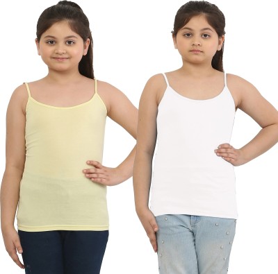 dazico Camisole For Girls(Yellow, Pack of 2)