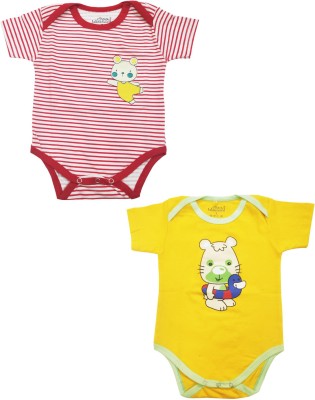 babeezworld Romper For Baby Boys & Baby Girls Casual Printed Pure Cotton(Multicolor, Pack of 2)