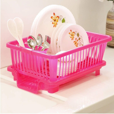 AXN Dish Drainer Kitchen Rack Plastic Large 3 in 1 Sink Set Dish Rack Drainer Drying Rack Washing Basket