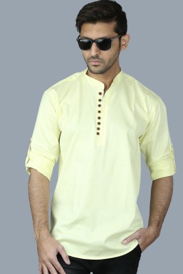 KESHAV Men Solid Flared Kurta(Dark Green)