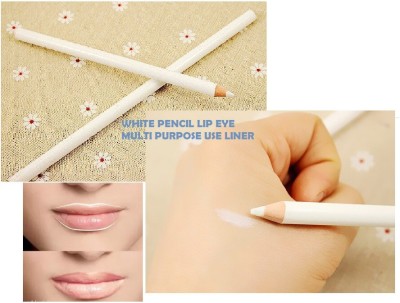 MYEONG New Eyeliner Eyebrow White Eye Liner Smooth Cosmetic Makeup Eyeliner Pencil(WHITE)