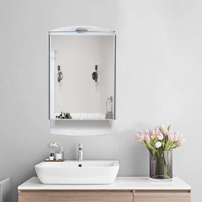 URBAN CHOICE Mirror Cabinet Bathroom Mirror(Rectangle Finish : Glossy)