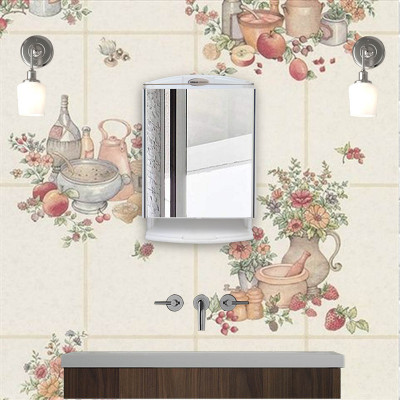 URBAN CHOICE Saffire White Shelf Cabinet Bathroom Mirror(Rectangle Finish : Glossy)