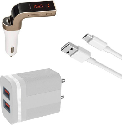 DAKRON Wall Charger Accessory Combo for Infinix Note 11(White)
