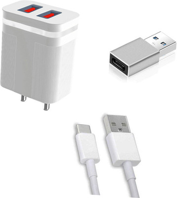 DAKRON Wall Charger Accessory Combo for OPPO A54(White)