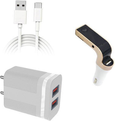 DAKRON Wall Charger Accessory Combo for Samsung Galaxy M12(White)