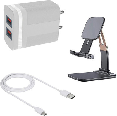 DAKRON Wall Charger Accessory Combo for iQOO Z3(White)