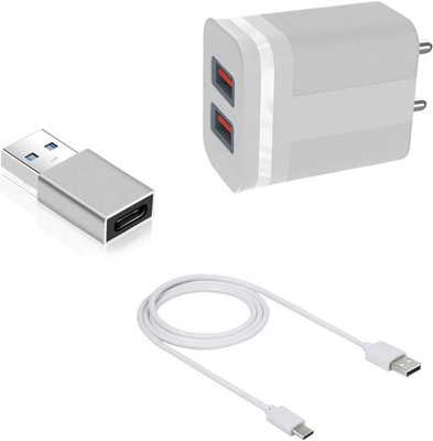 DAKRON Wall Charger Accessory Combo for OPPO A53s 5G(White)