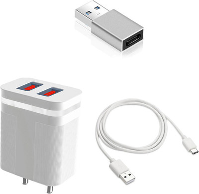 DAKRON Wall Charger Accessory Combo for iQOO Z5 5G(White)