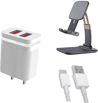 DAKRON Wall Charger Accessory Combo for OPPO A54(White)