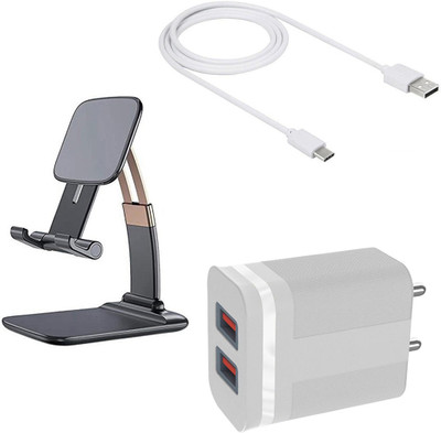 DAKRON Wall Charger Accessory Combo for iQOO 7(White)