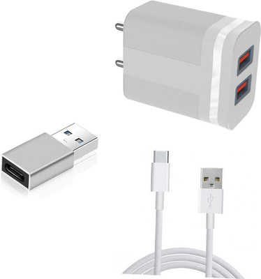 DAKRON Wall Charger Accessory Combo for Micromax IN Note 2(White)