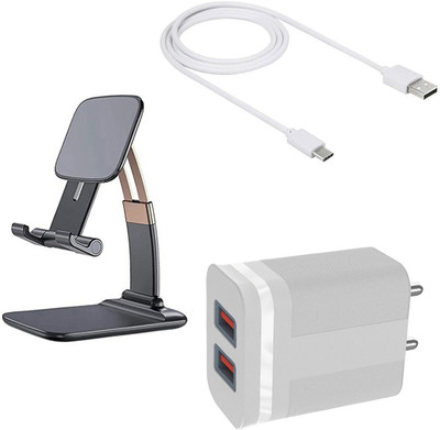 DAKRON Wall Charger Accessory Combo for Samsung Galaxy M32 5G(White)