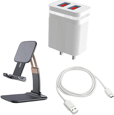 DAKRON Wall Charger Accessory Combo for Motorola Edge 20 Fusion(White)