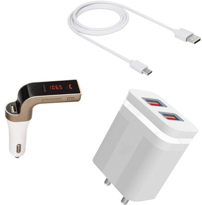 DAKRON Wall Charger Accessory Combo for Redmi 10 Prime(White)