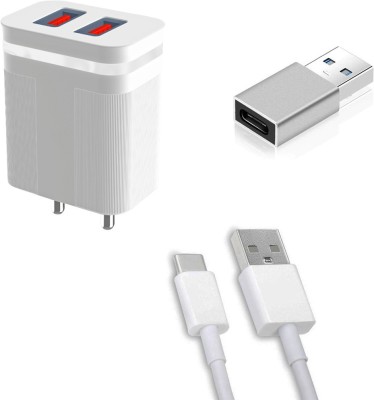 DAKRON Wall Charger Accessory Combo for Vivo V23 Pro 5G(White)
