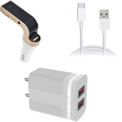 DAKRON Wall Charger Accessory Combo for Infinix Note 11S(White)