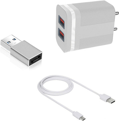 DAKRON Wall Charger Accessory Combo for OPPO F19s(White)