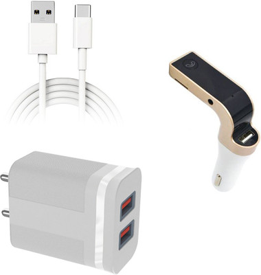 DAKRON Wall Charger Accessory Combo for OPPO Reno6 5G(White)