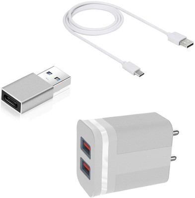 DAKRON Wall Charger Accessory Combo for Moto G31(White)