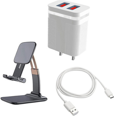 DAKRON Wall Charger Accessory Combo for iQOO Z5 5G(White)