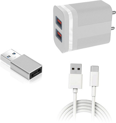 DAKRON Wall Charger Accessory Combo for Samsung Galaxy A12(White)