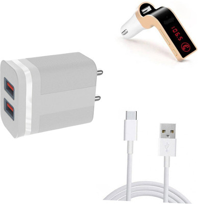 DAKRON Wall Charger Accessory Combo for Micromax IN Note 2(White)