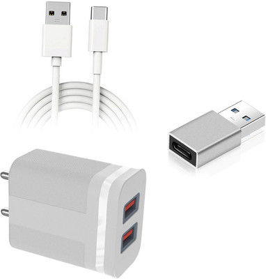 DAKRON Wall Charger Accessory Combo for Samsung Galaxy M12(White)