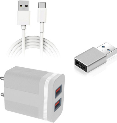 DAKRON Wall Charger Accessory Combo for OPPO Reno6 5G(White)