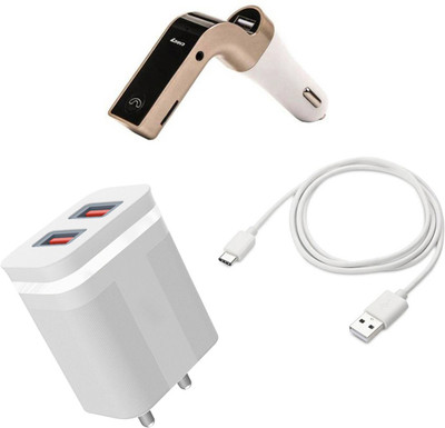 DAKRON Wall Charger Accessory Combo for iQOO Z5 5G(White)