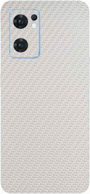 BUGGU Oppo Reno7 5G, Oppo renpo 7 5g, oppo reno 7 5g Mobile Skin(Ultra Super White Carbon Fiber Skin With High Mattte Finish.)