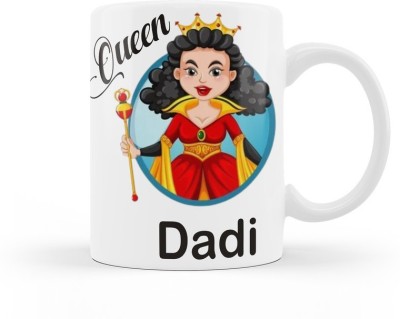 AD Gifts Queen Dadi Ceramic Coffee (325 ml, Pack of 1) Ceramic Coffee Mug(325 ml)