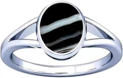 Neeba Metal Agate Silver Plated Ring