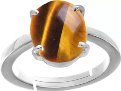Neeba Metal Quartz Silver Plated Ring