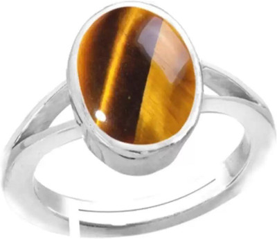 Neeba Metal Quartz Silver Plated Ring