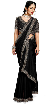Laddu creation Art Silk Embroidered Blouse Material