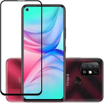 ELEF Edge To Edge Tempered Glass for Infinix Hot 10 11D Gorilla Tempered Glass Full Screen Covrage 9H Hardness(Pack of 1)