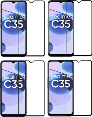 ISAAK Edge To Edge Tempered Glass for Realme C35(Pack of 4)