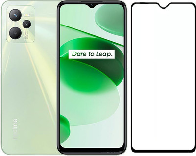 COVERLINE Edge To Edge Tempered Glass for Realme C35(Pack of 1)